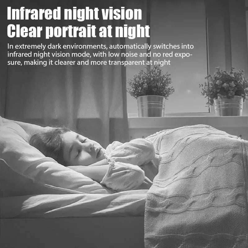 VisionGuard: A 1080P HD mini WiFi camera with night vision, perfect for remote home, kids, and pet safety monitoring.