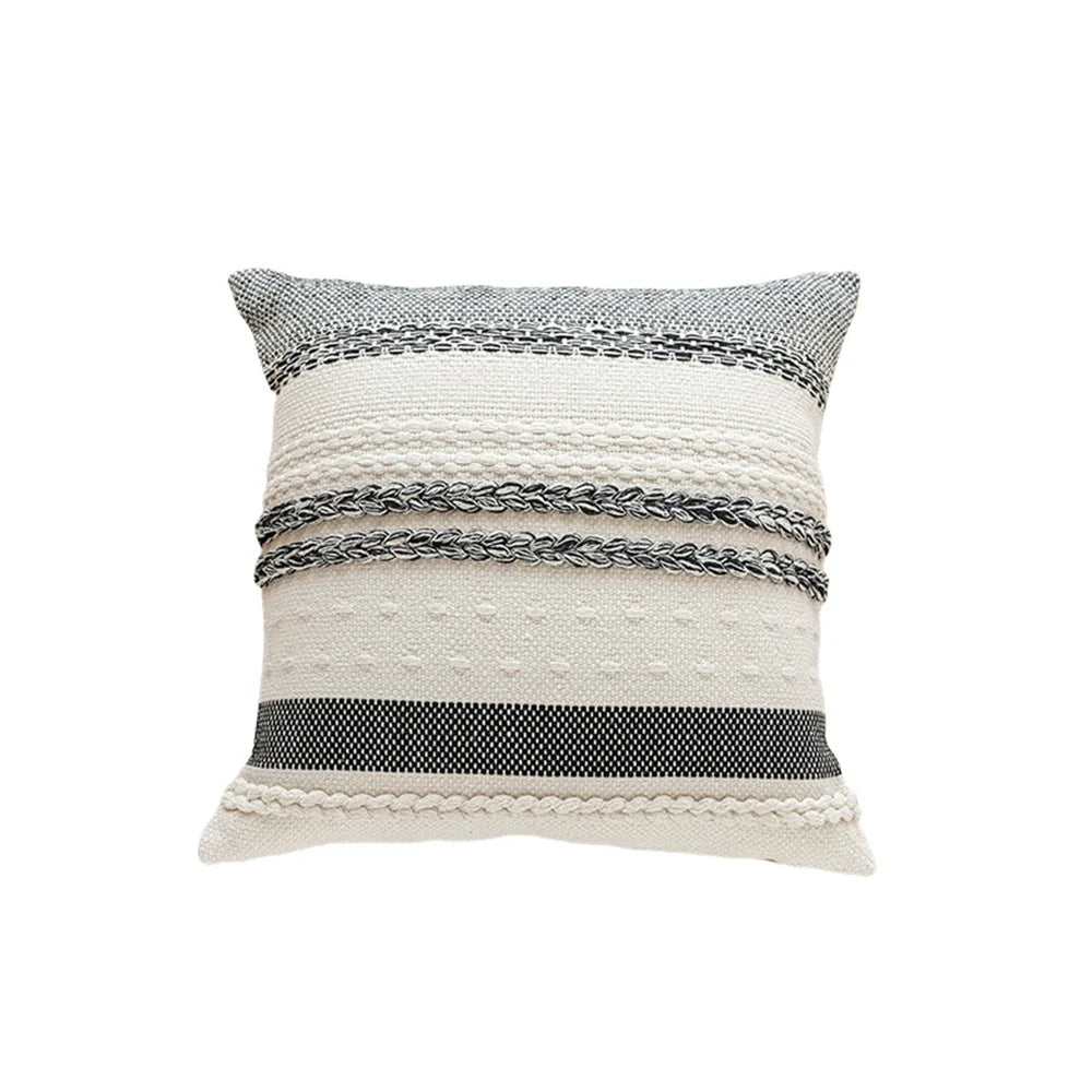 LuxeLoom: Find simple elegance with our light luxury stripe pillow cushion cover, a versatile home decoration (30x50/45x45cm) for your living room sofa, bedhead, or car.