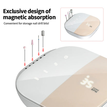 ProNail Sculptor: Achieve salon-quality nails with our professional 35000 RPM electric nail drill, featuring an HD display and a durable metal pen.