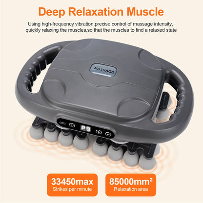 VitalFlow: Experience powerful High-Frequency Vibration with this 42-Heads Fascia Gun, designed as a Massager for your back, waist, neck, and shoulders.