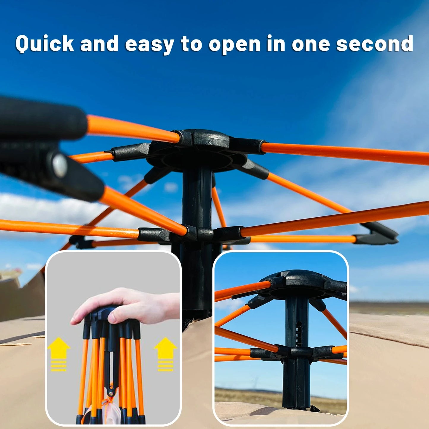 Zenith Tent: Find your ultimate outdoor comfort with this automatic quick-opening tent, providing a rainproof and sunshine-proof shelter for 2-4 people—your essential companion for fishing and beach activities.