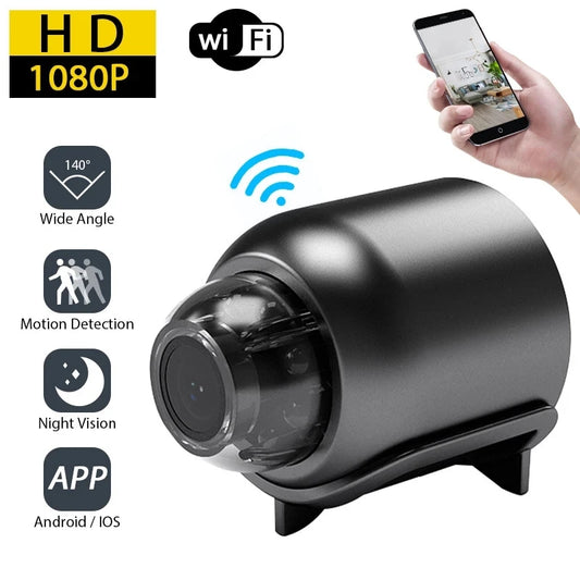 VisionGuard: A 1080P HD mini WiFi camera with night vision, perfect for remote home, kids, and pet safety monitoring.