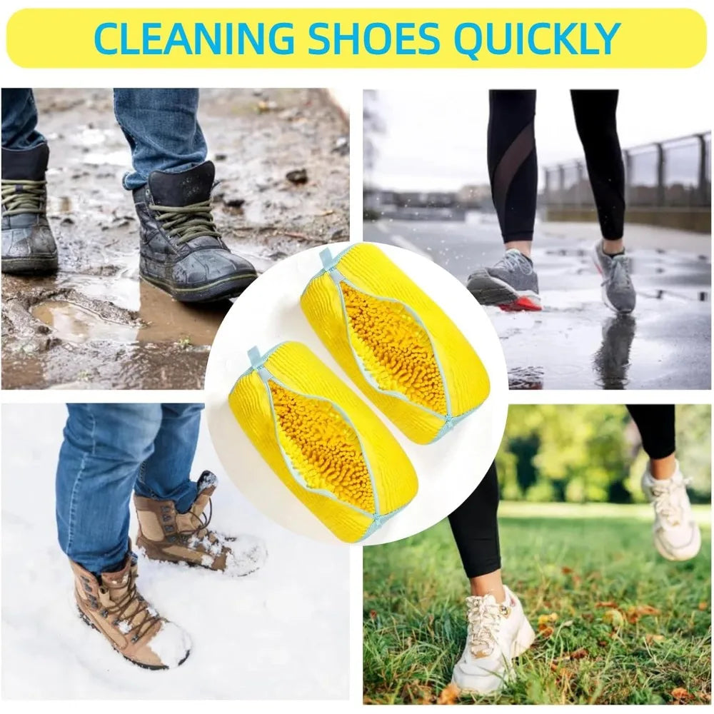 ShoeGuard: Protect your sneakers and casual shoes with our durable yellow and blue laundry bag, ensuring a safe wash every time.