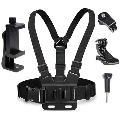 LiveClip: The 5-in-1 chest strap phone holder for first-person video recording, live streaming, and hands-free use.