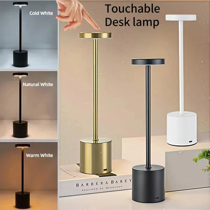 Simple Touch Sensor LED Table Lamp – Rechargeable & Elegant