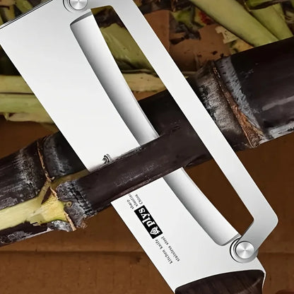 Pelador de frutas y verduras de acero inoxidable con mango de madera