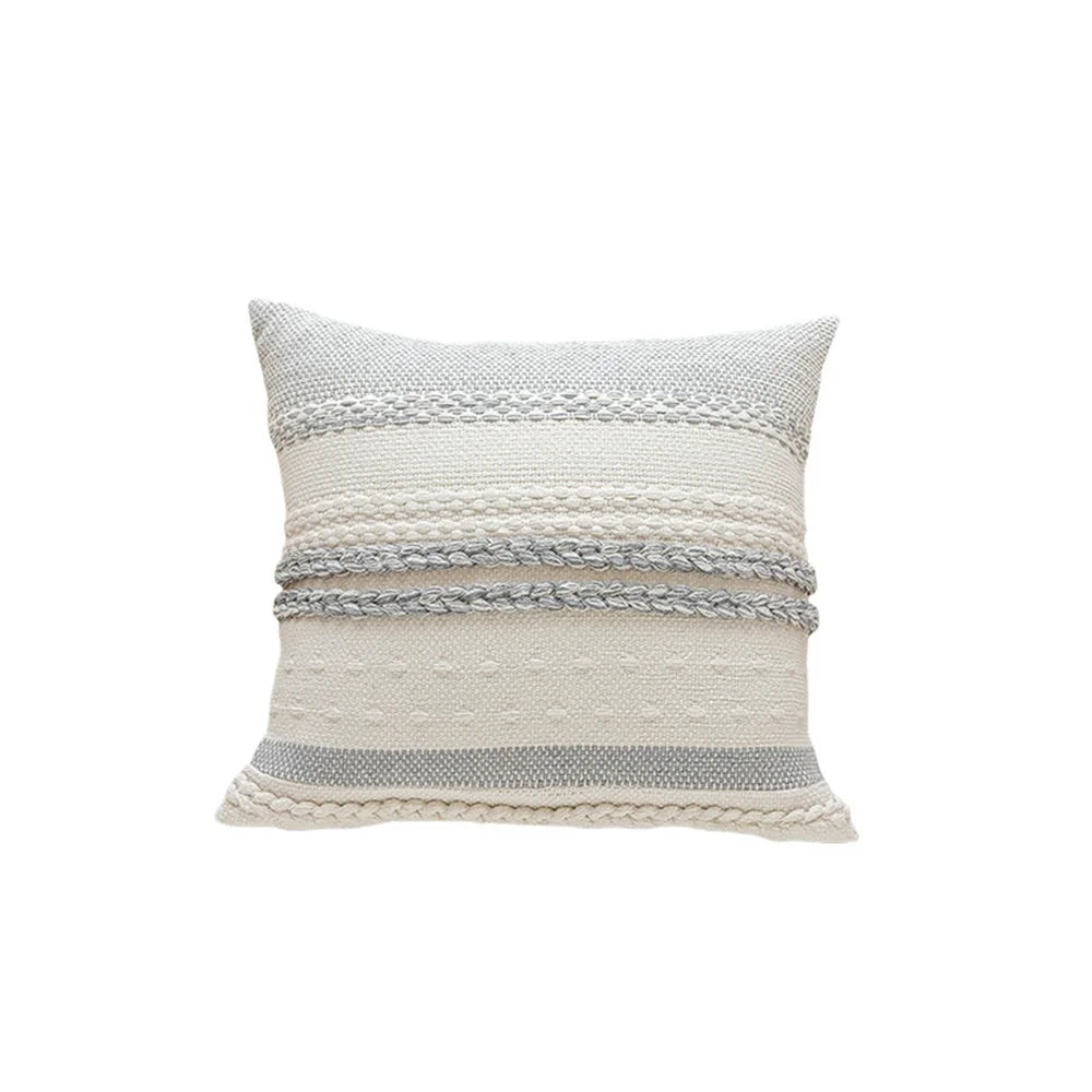 LuxeLoom: Find simple elegance with our light luxury stripe pillow cushion cover, a versatile home decoration (30x50/45x45cm) for your living room sofa, bedhead, or car.