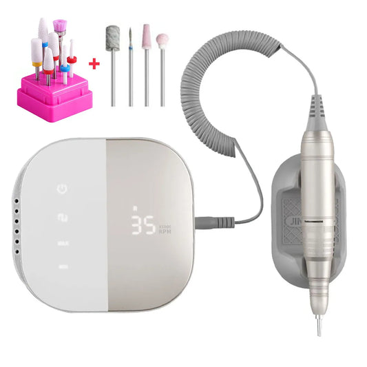 ProNail Sculptor: Achieve salon-quality nails with our professional 35000 RPM electric nail drill, featuring an HD display and a durable metal pen.