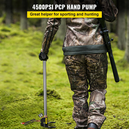 VEVOR Pressur: A reliable 3-stage hand pump with a pressure gauge, providing 4500PSI for your inflatable gear and air guns.