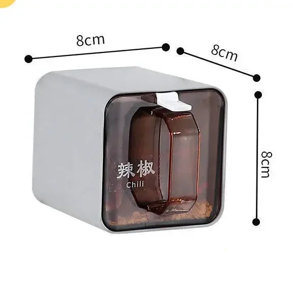 The Flavor Fusion: A smart, wall-mounted multi-grid salt and seasoning storage solution for your kitchen.