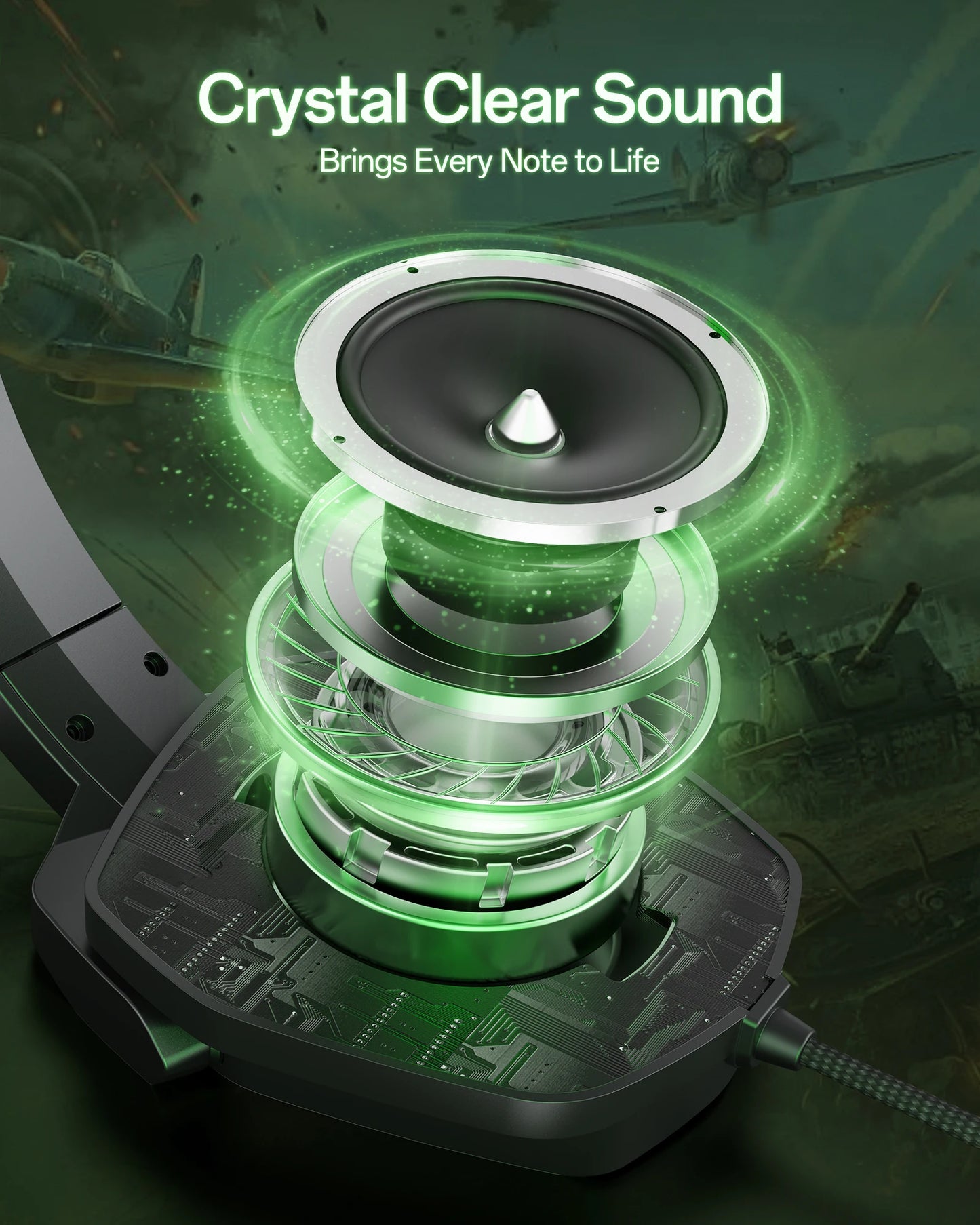 Nebula  Hear the victory.( Immerse yourself in the game with the NUBWO N16 Gaming Headset.)