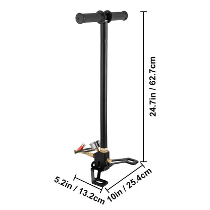VEVOR Pressur: A reliable 3-stage hand pump with a pressure gauge, providing 4500PSI for your inflatable gear and air guns.