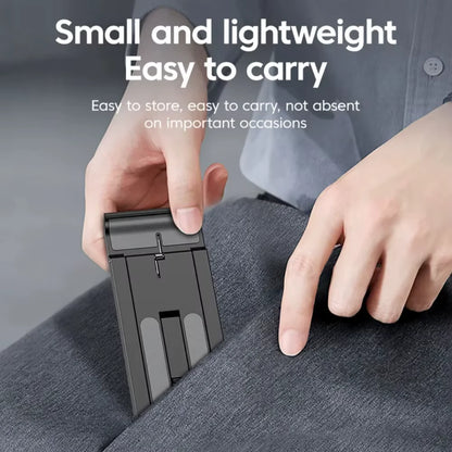 PocketStand: A portable mini mobile phone stand that folds flat, perfect for your Xiaomi, iPhone, and Samsung devices.