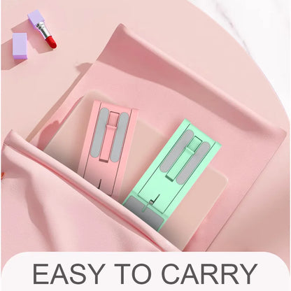 PocketStand: A portable mini mobile phone stand that folds flat, perfect for your Xiaomi, iPhone, and Samsung devices.