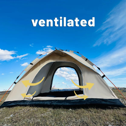 Zenith Tent: Find your ultimate outdoor comfort with this automatic quick-opening tent, providing a rainproof and sunshine-proof shelter for 2-4 people—your essential companion for fishing and beach activities.