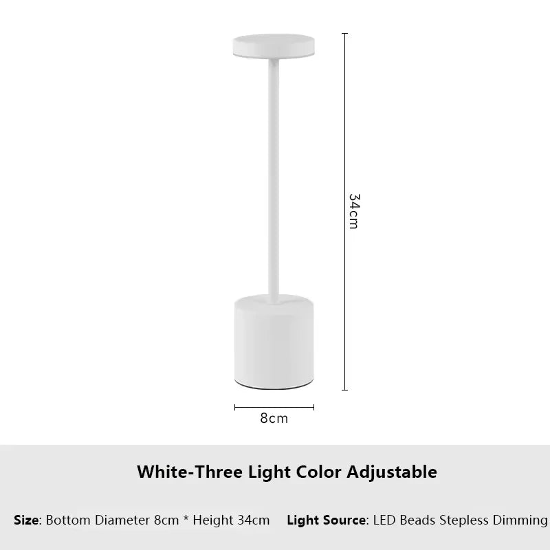 Simple Touch Sensor LED Table Lamp – Rechargeable & Elegant