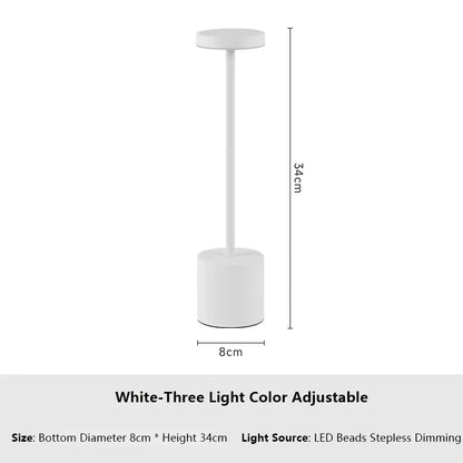 Simple Touch Sensor LED Table Lamp – Rechargeable & Elegant